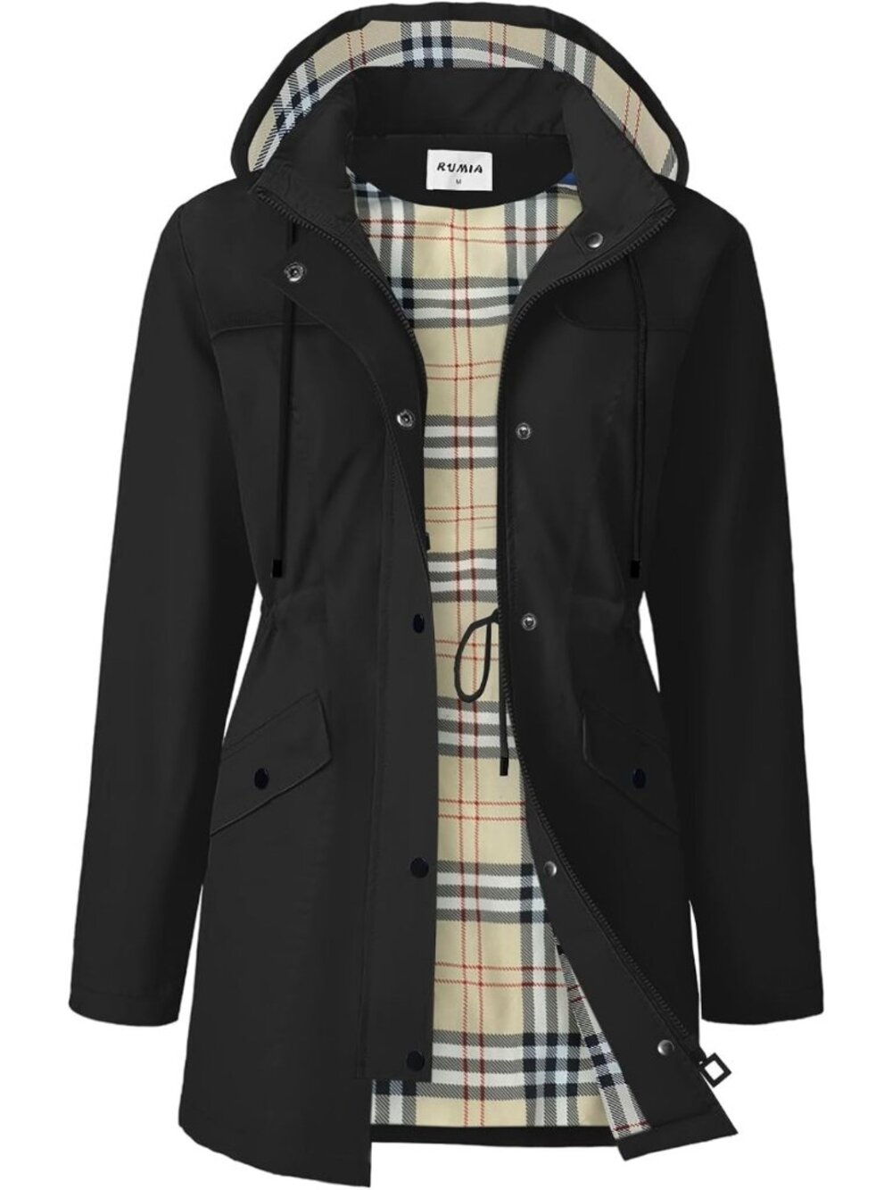 Waterproof Hooded Raincoat for Women | Long Trench Windbreaker Jacket S-2XL